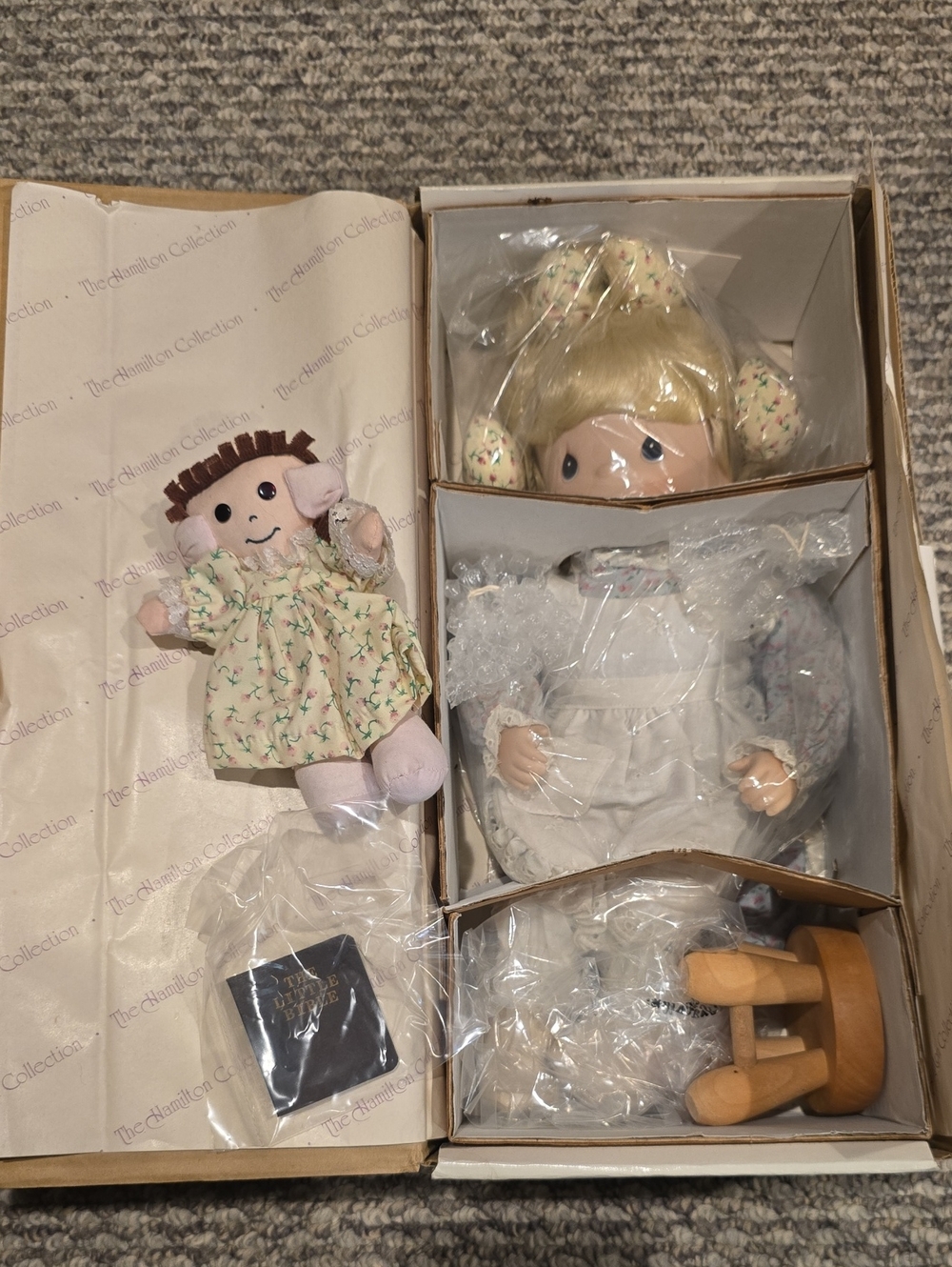 *Vintage* Precious Moments Cream & Pink Blonde Porcelain Doll